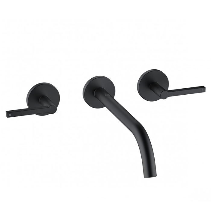 Kludi Nova Fonte Смеситель для раковины встраиваемый, внешняя часть, излив 24 см, цвет: черный мат. 201463915