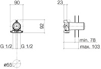 Dornbracht Встраиваемая часть смесителя для раковины 3500397090