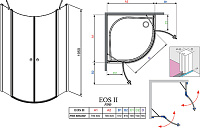 Radaway Eos II Дверь для душевого уголка PDD 80x195h см R, цвет: хром 3799470-01R