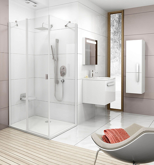 Ravak Chrome Дверь для душевого уголка CRV2 стекло 90x195h см, цвет: белый 1QV70100Z1