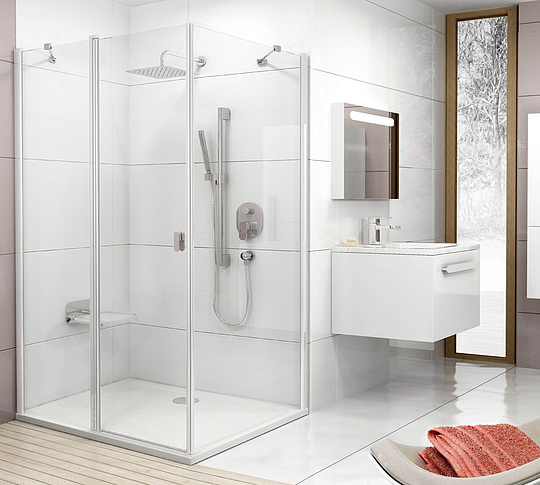 Ravak Chrome Боковая стенка CPS стекло 100x195h см, цвет: белый 9QVA0100Z1