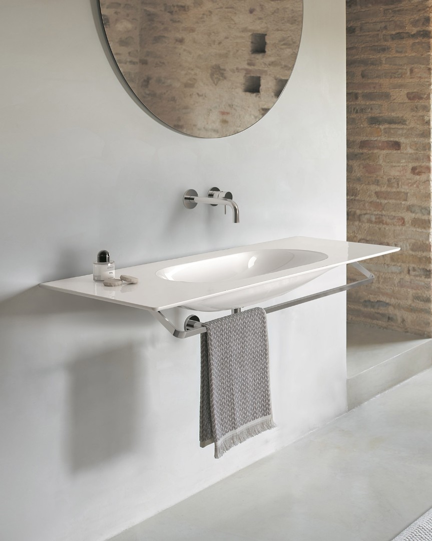 Catalano Comfort Раковина подвесная 125x50x14,5h см, без перелива, покр Cataglaze цвет: белый глянц. 0521260001