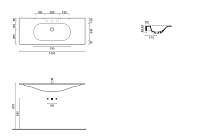 Catalano Comfort Раковина подвесная 125x50x14,5h см, без перелива, покр Cataglaze цвет: белый глянц. 0521260001