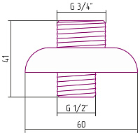 Стилье Отражатель с эксцентриком для ПС, цвет: черный глянцевый 17100-3400