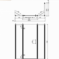 Burlington Britton Экран душевой перегородки, боковой 75х195 см, цвет: хром глянцевый C12