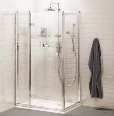 Burlington Britton Экран душевой перегородки, дополнительный 25,5х195 см, цвет: хром глянцевый C15