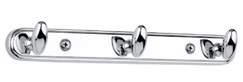 Bemeta Планка с 3-мя крючками, цвет: хром 106105181