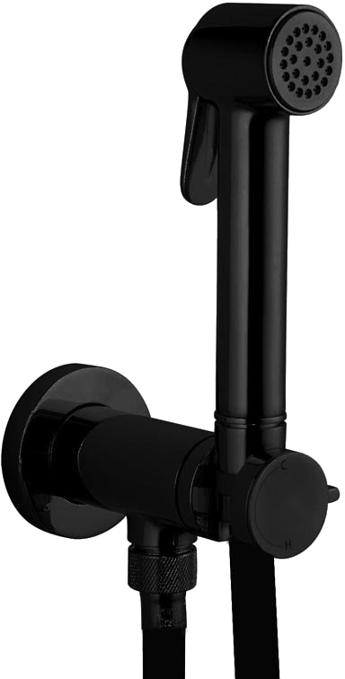 Bossini Paloma Гигиенический душ лейка 3,4 см, шланг 125 см, цвет: mat black E37007B.073