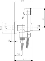 Bossini Paloma Гигиенический душ, лейка 3,4 см, цвет: chrome E57006B.030