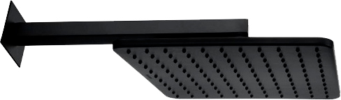 Bossini Cosmo Верхний душ 28х28 см, с настенным держателем 40 см, цвет: mat black H69598I.073