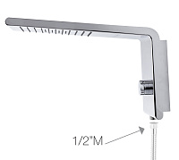 Bossini Syncro Душевая панель с термостатом - верхний душ, 3 вида струи, цвет: chrome I00590.030