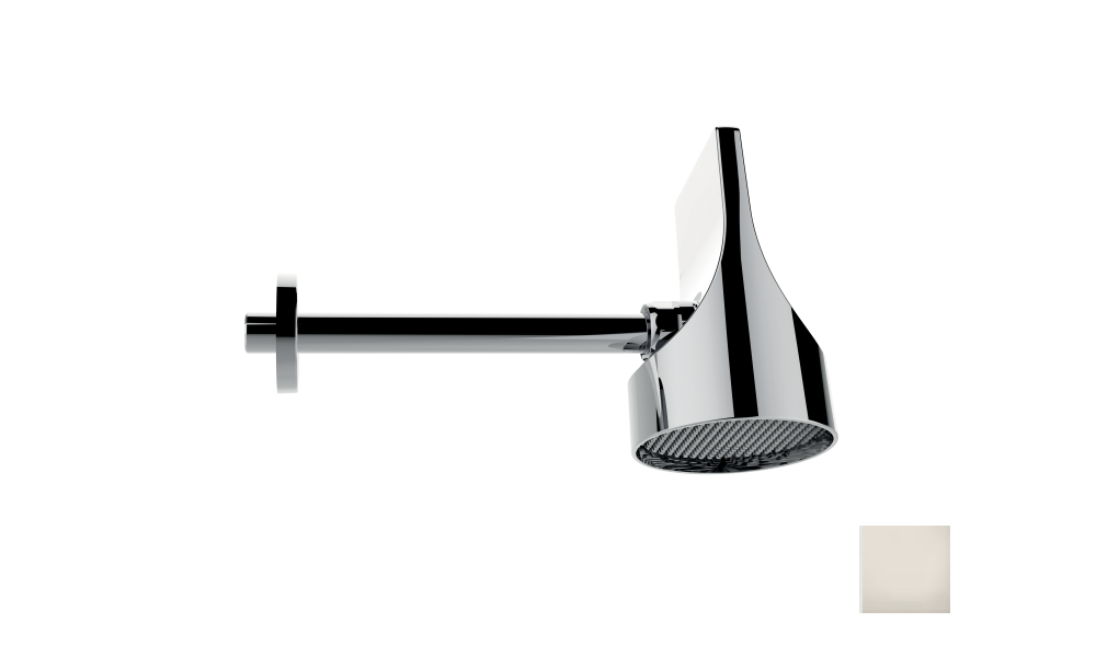 Bossini Apice Верхний душ d10 см, 1 вид струи, кронштейн настенный, цвет: satin nickel HH1000.094