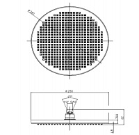 Bossini Apice Верхний душ d28 см, 1 вид струи, без кронштейна, цвет: mat black I00430.073