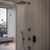 Bossini Apice Верхний душ d28 см, 1 вид струи, без кронштейна, цвет: satin nickel I00430.094