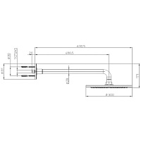 Bossini Dream Верхний душ d30 см, 1 вид струи, кронштейн настенный 48 см, цвет: chrome H75362J.030