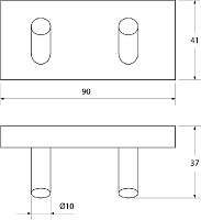 Iddis Edifice Крючок двойной, цвет: хром EDISB20i41