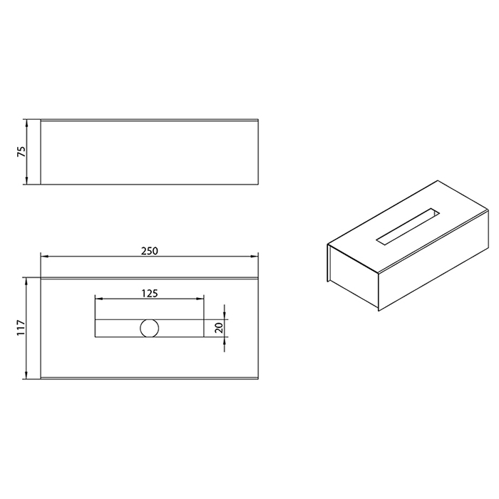 Bongio Hotelerie Диспенсер для салфеток, 25x12 см, цвет хром 04103CR00
