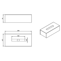 Bongio Hotelerie Диспенсер для салфеток, 25x12 см, цвет хром 04103CR00
