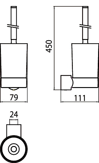 Emco Fino Ершик для унитаза, подвесной, цвет: хром 8415 001 00