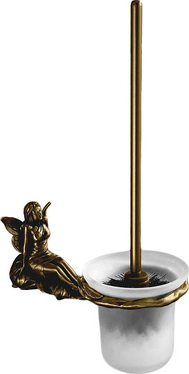 Art&Max Fairy Ершик для унитаза подвесной со стеклянной колбой, цвет: бронза AM-B-0981-B