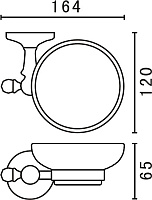 Art&Max Antic Мыльница подвесная, цвет: бронза AM-E-2699AQ