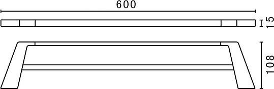 Art&Max Techno Полотенцедержатель 60 см, цвет: хром AM-E-4148