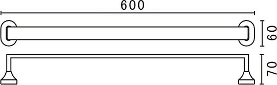 Art&Max Ovale Полотенцедержатель 60 см, цвет: хром AM-E-4024B