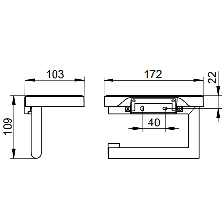 Keuco Сollection Reva Держатель для туалетной бумаги, цвет: хром 12873 019000