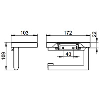 Keuco Сollection Reva Держатель для туалетной бумаги, цвет: хром 12873 019000