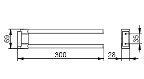 Keuco Plan Полотенцедержатель, цвет: черный матовый 14919 370000
