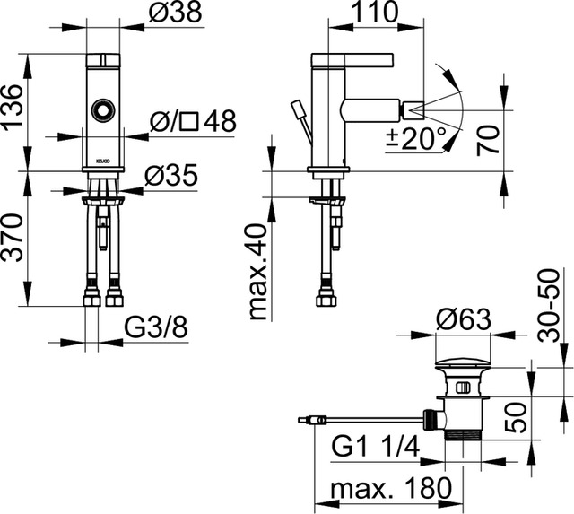 Keuco Ixmo Смеситель для биде, цвет: хром 59509 011000