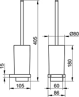 Keuco Edition 11 Ершик для унитаза, цвет: хром черный брашированный 11164 139000