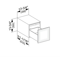 Keuco Edition 11 Тумбочка боковая 35x35x53,5h см, цвет: антрацит 31320 110000