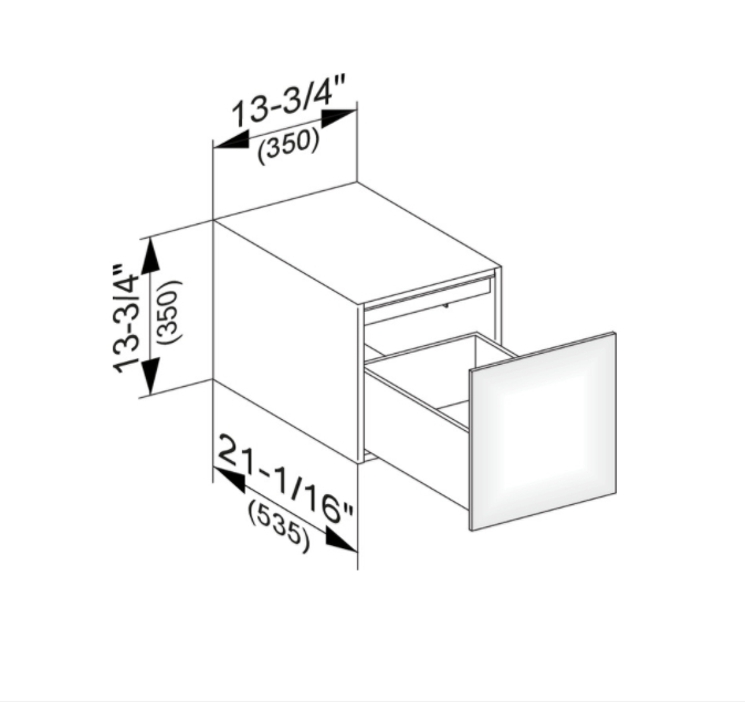 Keuco Edition 11 Тумбочка боковая 35x35x53,5h см, цвет: антрацит 31320 390000