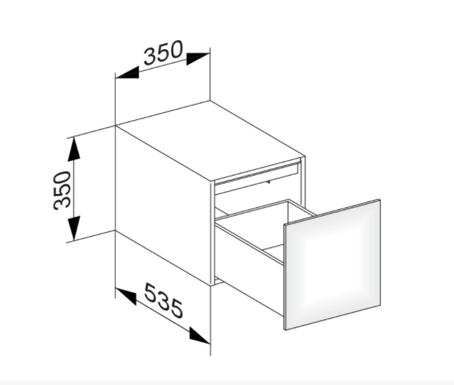 Keuco Edition 11 Тумбочка боковая 35x35x53,5h см, цвет: антрацит 31320 390000