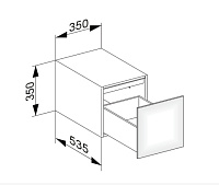 Keuco Edition 11 Тумбочка боковая 35x35x53,5h см, цвет: антрацит 31320 390000