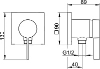 Keuco Ixmo Solo Смеситель для душа, цвет: хром 59552 019502