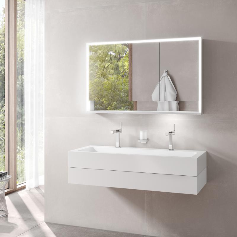 Keuco Royal Lumos Зеркальный шкаф, подвесной 120x16,5x73,5h см, цвет: серебро 14315 172301