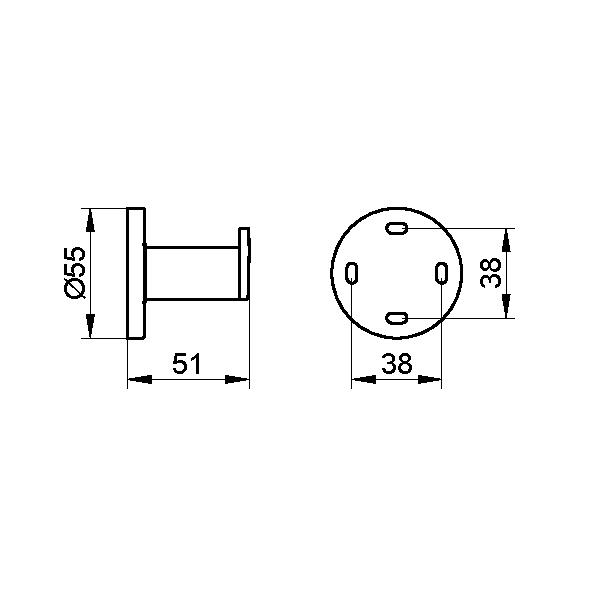 Keuco Plan Крючок одинарный для полотенца, цвет: алюминий 14914 170000