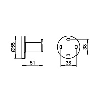 Keuco Plan Крючок одинарный для полотенца, цвет: алюминий 14914 170000
