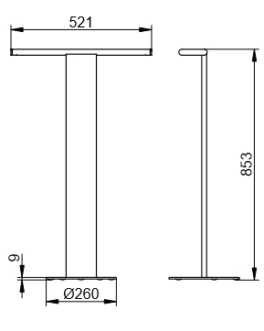 Keuco Universal Полотенцедержатель двойной, напольный 52,1x26x85,3h см, цвет: черный хром 49873 70201