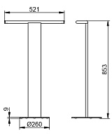 Keuco Universal Полотенцедержатель двойной, напольный 52,1x26x85,3h см, цвет: черный хром 49873 70201