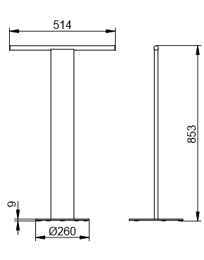 Keuco Universal Полотенцедержатель отдельностоящий 51,4x26x85,3h см, цвет: хром 49875 10101