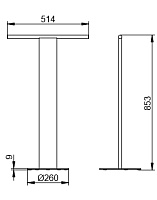 Keuco Universal Полотенцедержатель отдельностоящий 51,4x26x85,3h см, цвет: хром 49875 10101