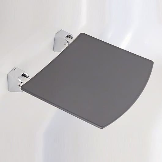 Keuco Plan Сиденье складное 36x37,7x5,3h см, цвет: нержавеющая сталь/белый 14980 070051