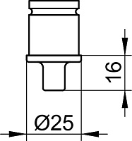 Keuco Plan Соединительный элемент для штанги, цвет: хром 14931 010000