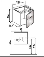 Keuco Royal Reflex Тумба под раковину 49,6x48,7x45h см 34040 210001