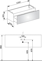 Keuco Plan Тумба под раковину 120x49x40h см, цвет: антрацит 32981 110000