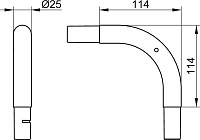 Keuco Plan Штанга угловая 90°, цвет: алюминий серебро анодированный 14924 170000