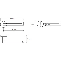Bemeta Amber Держатель туалетной бумаги без крышки, цвет: медное золото матовoe 155212032